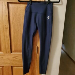 Peloton Women's Small High Rise Yoga Athletic Workout Active Blue Pants Leggings
